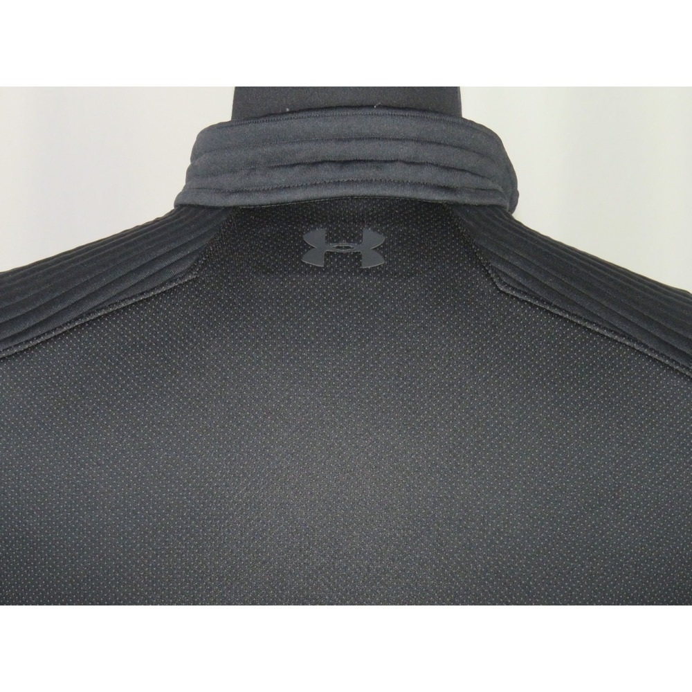 Under Armour Cold Gear GOLF Stretch‎ Black 1/4 Zip Athletic Jacket Men's Small - Picture 6 of 7
